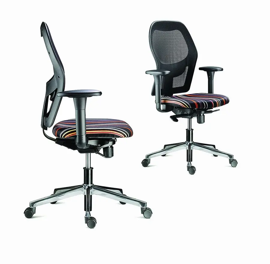 Two mesh-back ergonomic office chairs